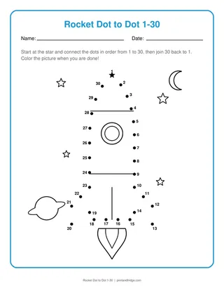 Rocket Dot to Dot 1-30