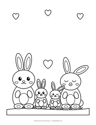Easter Bunny Family Portrait