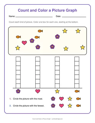 Count and Color a Picture Graph