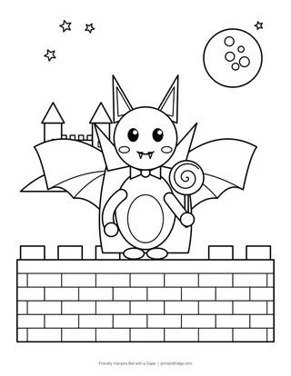 Friendly Vampire Bat with a Cape