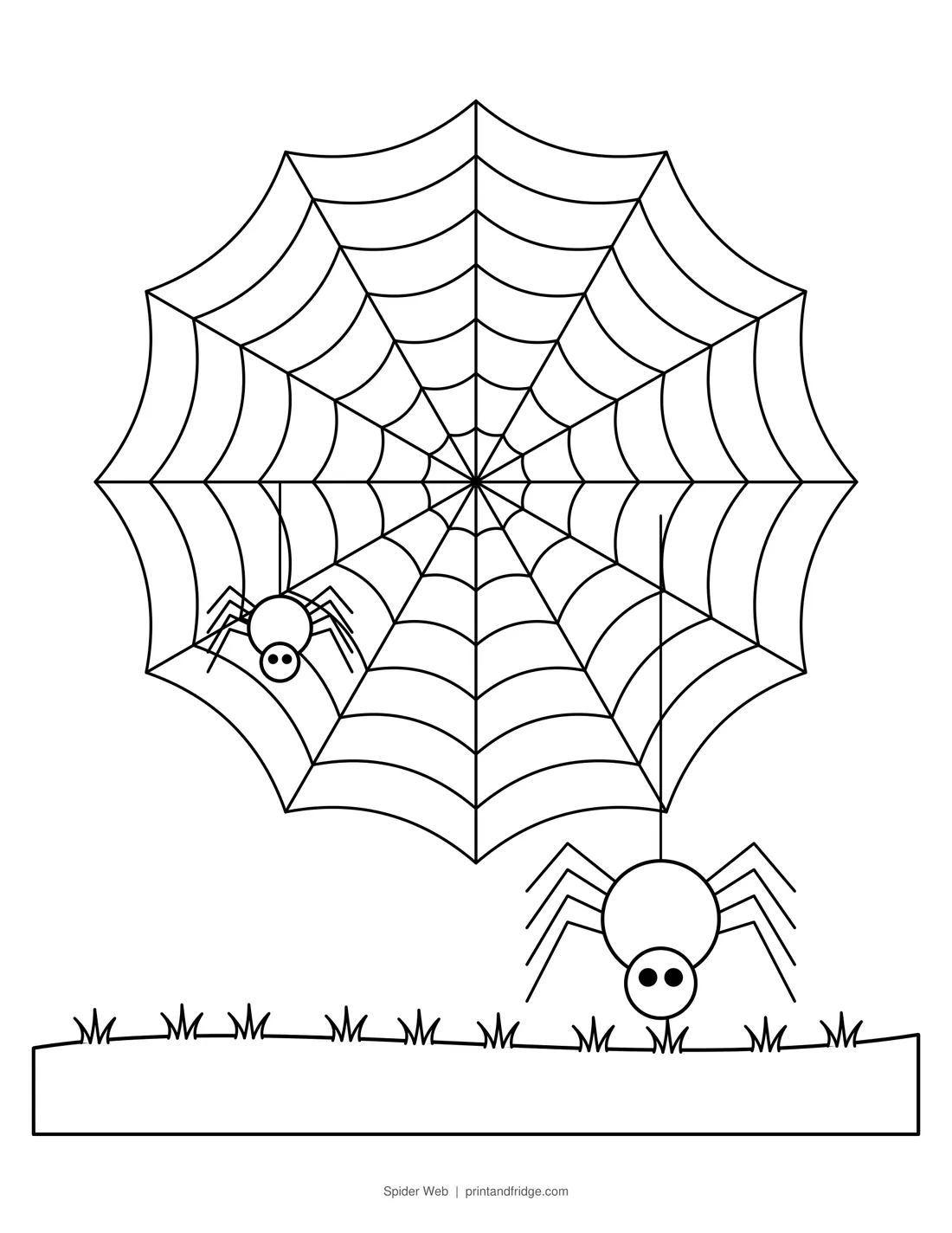 Spider Web printable coloring page