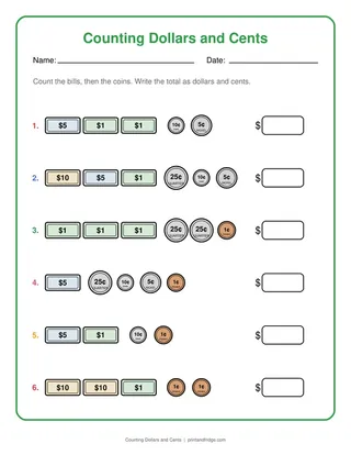 Counting Dollars and Cents