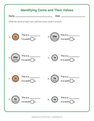 Identifying Coins and Their Values