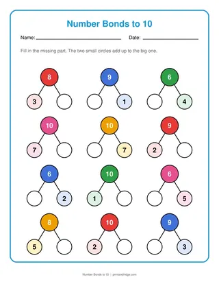 Number Bonds to 10