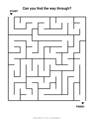 Medium Maze No. 1 (13x14)