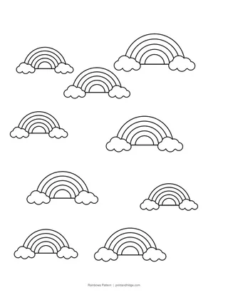 Rainbow Coloring Pages
