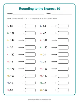 Rounding to the Nearest 10