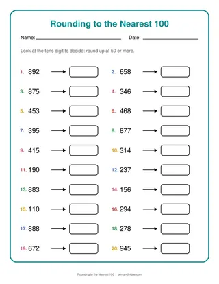 Rounding to the Nearest 100