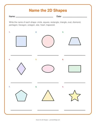 Name the 2D Shapes