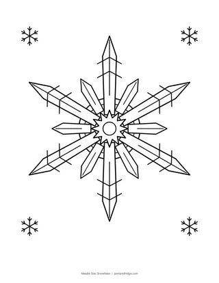 Needle Star Snowflake