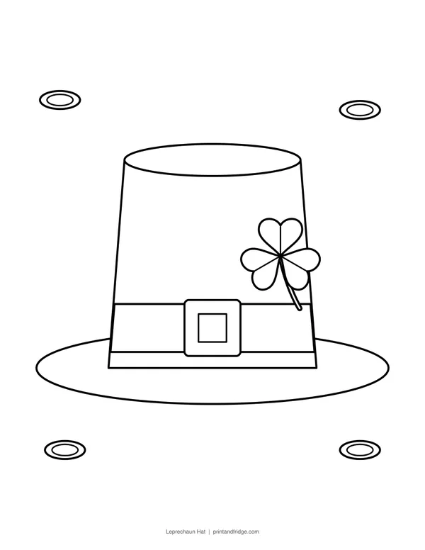 Leprechaun Hat printable coloring page