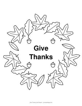 Give Thanks Leaf Wreath