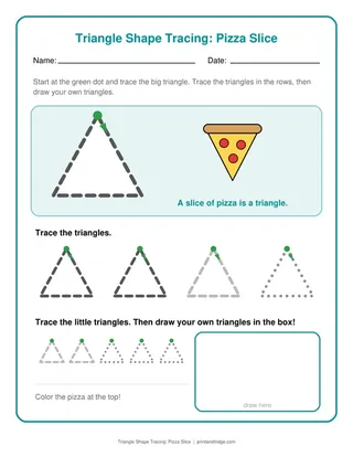 Triangle Shape Tracing: Pizza Slice