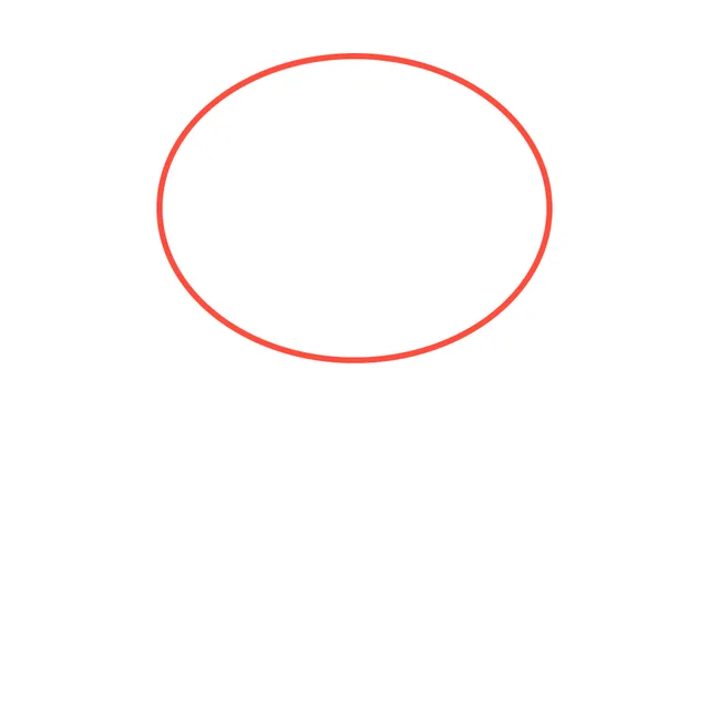 cat drawing, step 1