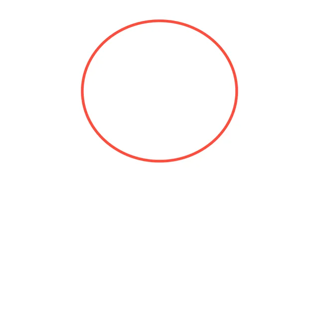 dog drawing, step 1