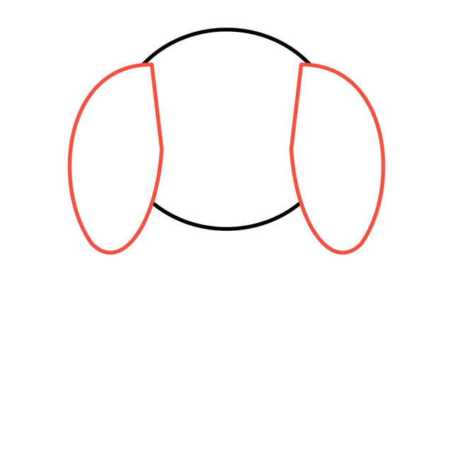 dog drawing, step 2