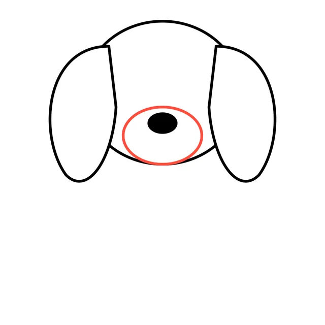 dog drawing, step 3