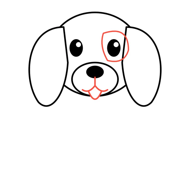 dog drawing, step 4