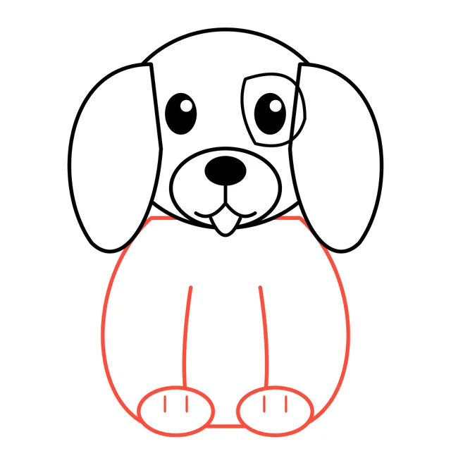 dog drawing, step 5