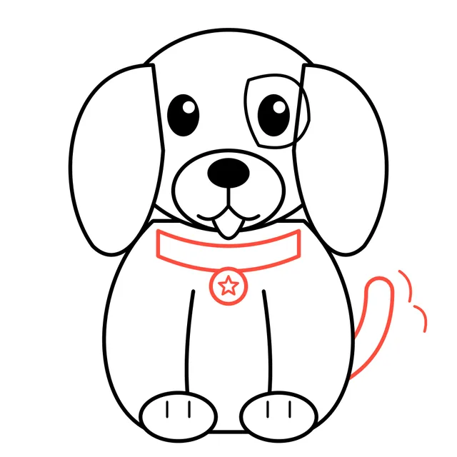 dog drawing, step 6