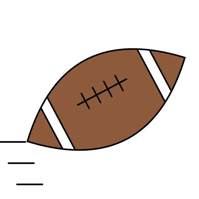 football drawing colored in