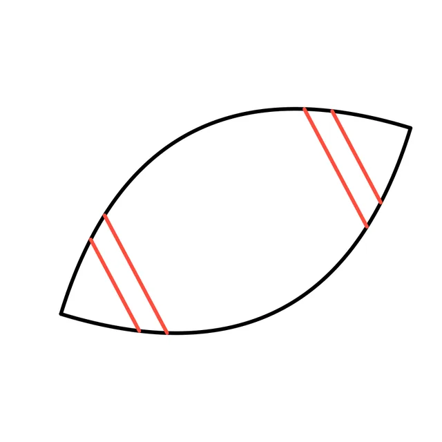 football drawing, step 3