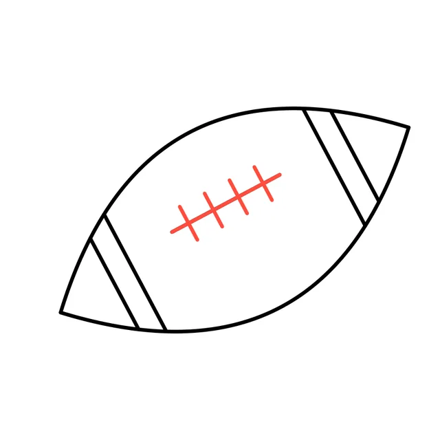 football drawing, step 5