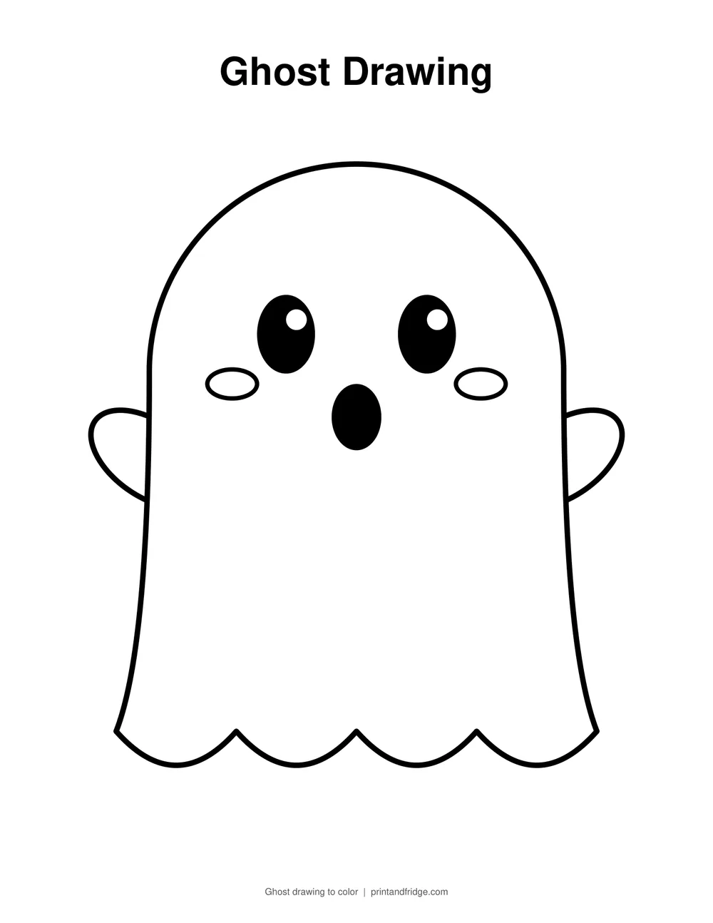 ghost drawing printable to color