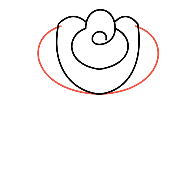 rose drawing, step 4