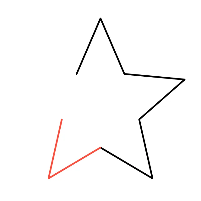 star drawing, step 4
