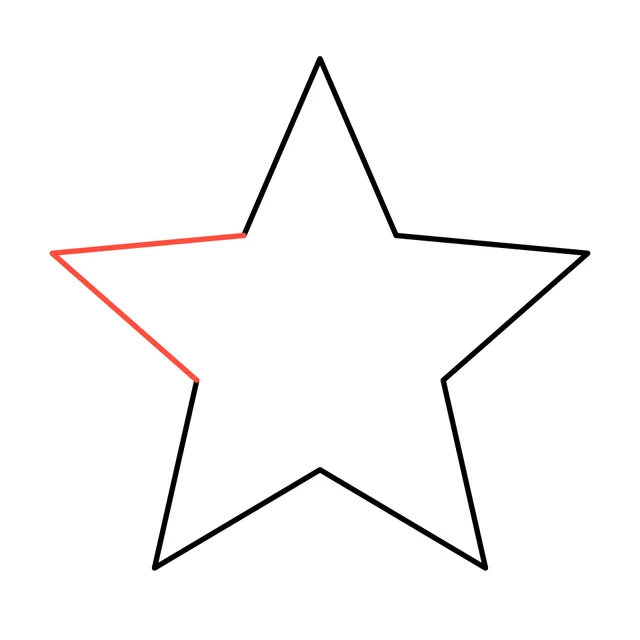 star drawing, step 5