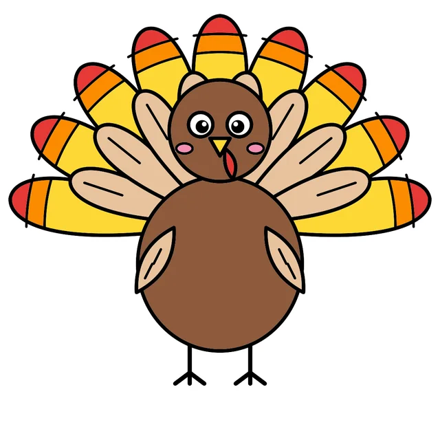 turkey drawing colored in